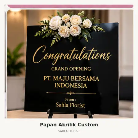 Papan Bunga Akrilik Hegarsari